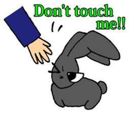 Tsundere Black rabbit ~KUNUGI SAN~ sticker #3031958