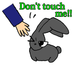 Tsundere Black rabbit ~KUNUGI SAN~ sticker #3031958