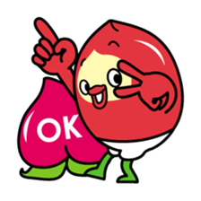 Momoyan of peach 2 sticker #3034380