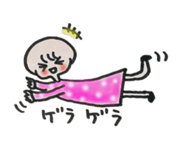 Leisurely girl. sticker #3034735