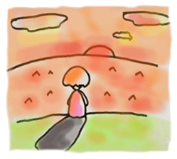 Leisurely girl. sticker #3034764