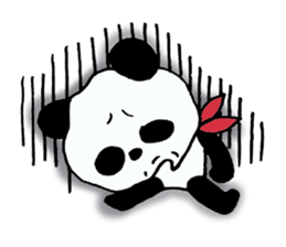 The panda which swelled up. sticker #3034987