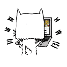 Ranpaku Cat sticker #3035351