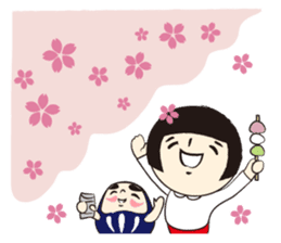 KOKESHI-JOSHI FOUR SEASONS sticker #3035623