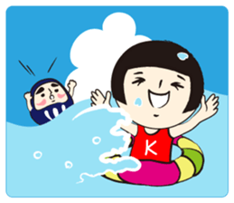 KOKESHI-JOSHI FOUR SEASONS sticker #3035628