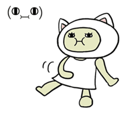 Cat mimicking the characters sticker #3037840
