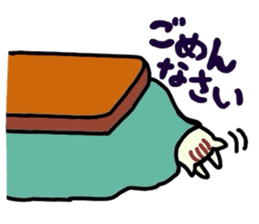 cats relaxing in a kotatu sticker #3040339