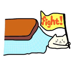 cats relaxing in a kotatu sticker #3040344