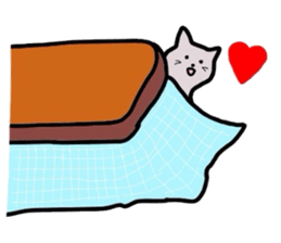 cats relaxing in a kotatu sticker #3040367