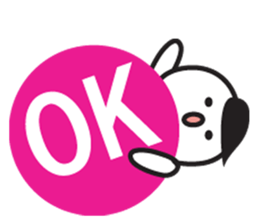 Colorful white mascot sticker #3040932