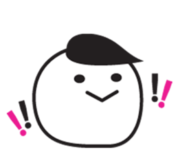 Colorful white mascot sticker #3040970