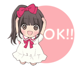 Girl of ribbon sticker #3041051