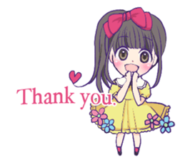 Girl of ribbon sticker #3041052