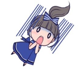 Girl of ribbon sticker #3041055