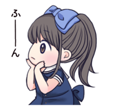 Girl of ribbon sticker #3041056