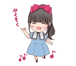 Girl of ribbon sticker #3041059