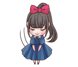 Girl of ribbon sticker #3041060