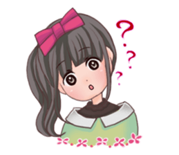 Girl of ribbon sticker #3041061