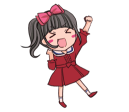 Girl of ribbon sticker #3041063