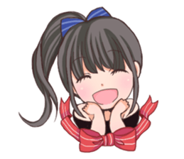 Girl of ribbon sticker #3041064