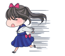 Girl of ribbon sticker #3041067