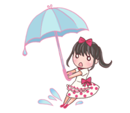 Girl of ribbon sticker #3041068