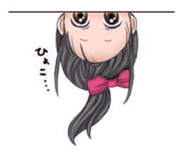 Girl of ribbon sticker #3041070