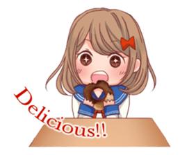 Girl of ribbon sticker #3041072