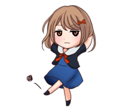 Girl of ribbon sticker #3041074