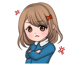 Girl of ribbon sticker #3041075