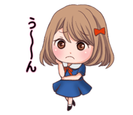 Girl of ribbon sticker #3041082