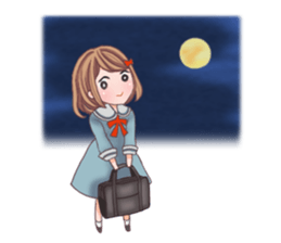 Girl of ribbon sticker #3041089