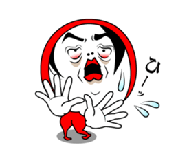 Mr.Red tights. sticker #3041389