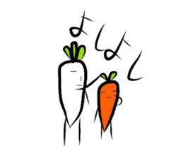 daikon and ninjin sticker #3041512