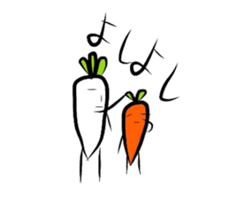 daikon and ninjin sticker #3041512