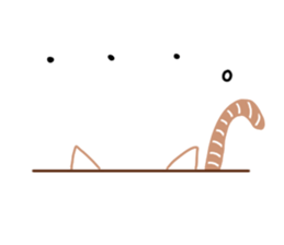 Earthworm Cat sticker #3041698