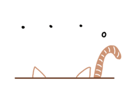 Earthworm Cat sticker #3041698