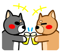 Shiba Inu Pochi and Taro. sticker #3043483