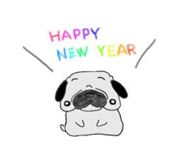 pug-dog sticer3 sticker #3044171