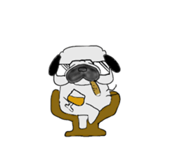 pug-dog sticer3 sticker #3044181