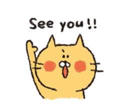 Sticker of the heartwarming cat sticker #3045116