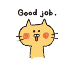 Sticker of the heartwarming cat sticker #3045117