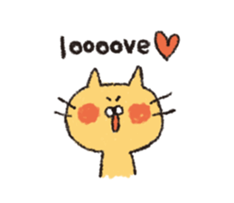 Sticker of the heartwarming cat sticker #3045124