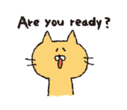 Sticker of the heartwarming cat sticker #3045141