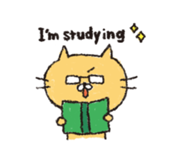 Sticker of the heartwarming cat sticker #3045150