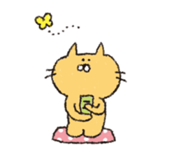 Sticker of the heartwarming cat sticker #3045152