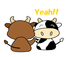 Two cows (English) sticker #3045806