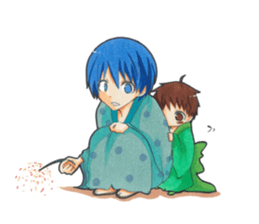 An older brother and younger brother sticker #3046868