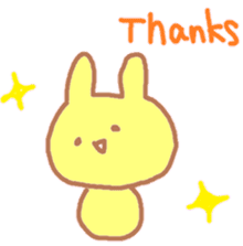 A Japanese rabbit reacting in English sticker #3047283