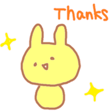 A Japanese rabbit reacting in English sticker #3047283